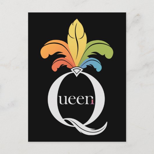 Queer Queen Briefkaart (Voorkant)
