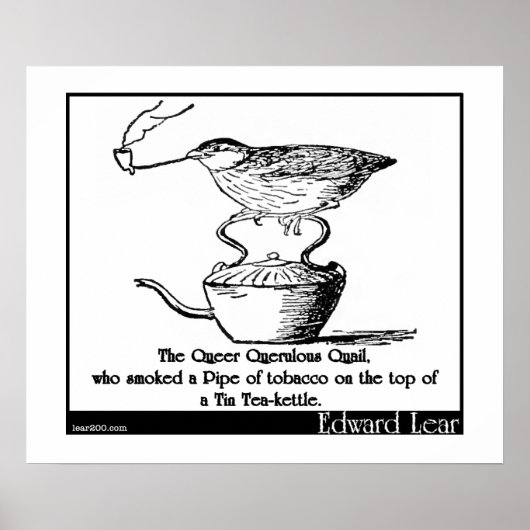 Queer Querulous Quail Poster (Voorkant)