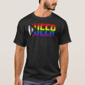 Queer Rainbow Progressieve Pride T-shirt (Voorkant)
