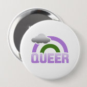 QUEER RAINBOW RONDE BUTTON 4,0 CM (Voorkant /achterkant)