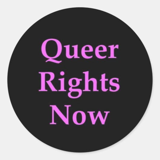 Queer Rechten nu sticker (Voorkant)
