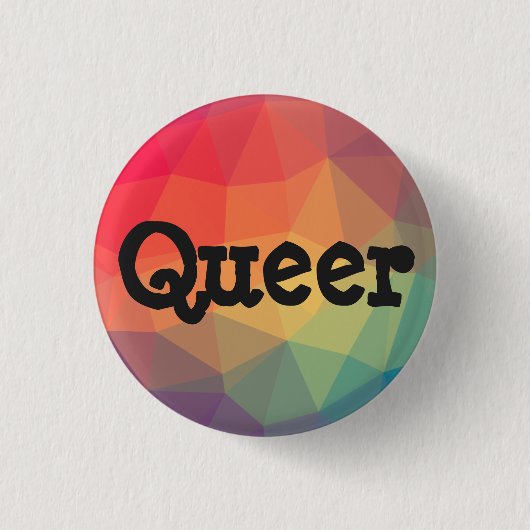 Queer Ronde Button 3,2 Cm (Voorkant)