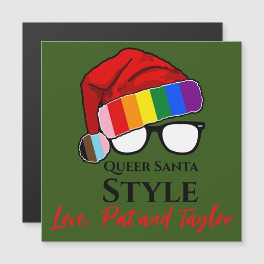 Queer Santa Style Pet en brillenmagneet (Voorkant / Achterkant)