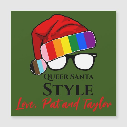 Queer Santa Style Pet en brillenmagneet (Voorkant)