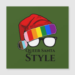 Queer Santa Style Pet en zonnebril Magnet