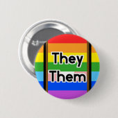 Queer SCV Pronoun-Button Ronde Button 5,7 Cm (Voorkant /achterkant)