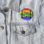 Queer SCV Pronoun-Button Ronde Button 5,7 Cm (In situ)