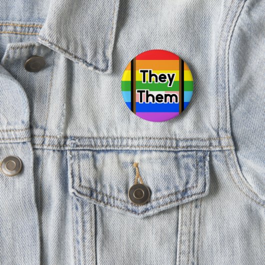 Queer SCV Pronoun-Button Ronde Button 5,7 Cm (In situ)