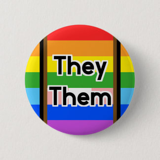 Queer SCV Pronoun-Button Ronde Button 5,7 Cm