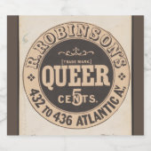 Queer Soda Temperance Merk Americana Likeurfles Etiket (Enkel label)