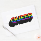 QUEER T-shirt Rechthoekige Sticker (Envelop)