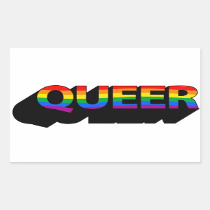 QUEER T-shirt Rechthoekige Sticker