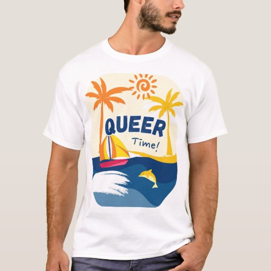 Queer tijd t-shirt (Voorkant)