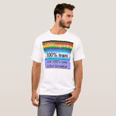 Queer, trans, en over cishet nonsens t-shirt (Voorkant volledig)