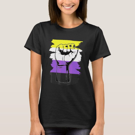 Queer Trots Niet Binary Pride Eerste Derde Gender  T-shirt (Voorkant)