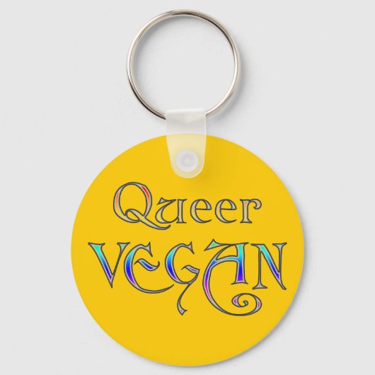 Queer Vegan Sleutelhanger (Voorkant)