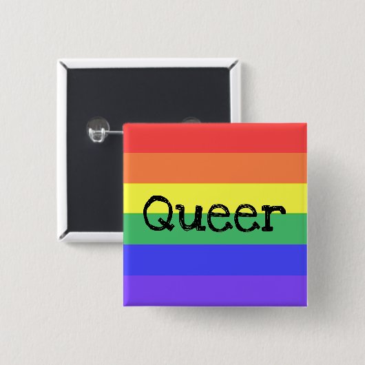 Queer Vierkante Button 5,1 Cm (Voorkant /achterkant)