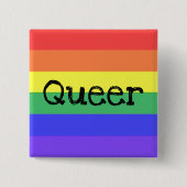 Queer Vierkante Button 5,1 Cm (Voorkant)