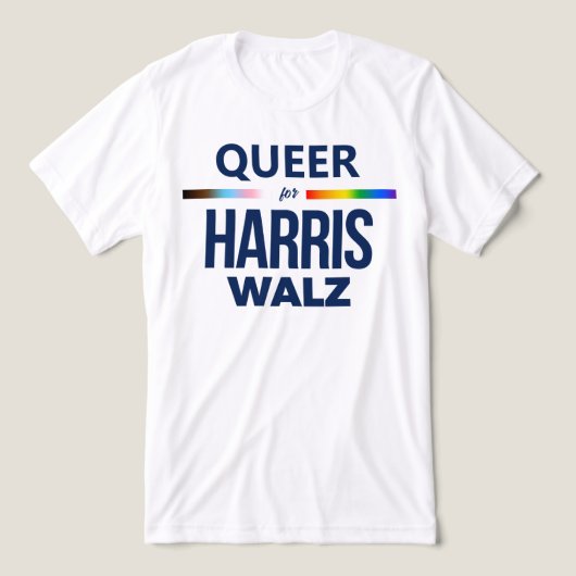 Queer voor Harris Walz Tri-Blend Shirt (Design voorkant)