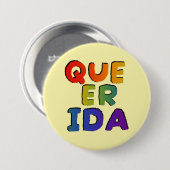 Queerida - Queer en Geliefd Ronde Button 7,6 Cm (Voorkant /achterkant)
