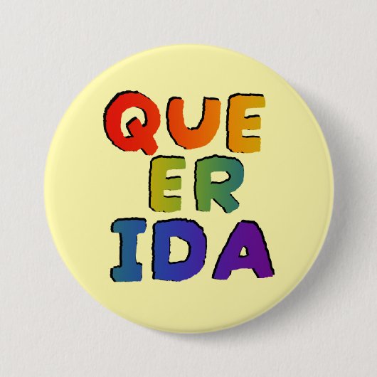 Queerida - Queer en Geliefd Ronde Button 7,6 Cm (Voorkant)