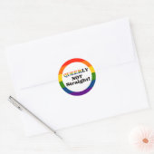 Queerly niet rechte regenboog cirkel Sticker (Envelop)