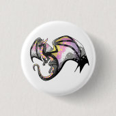 Queerplatonic Pride Dragon Ronde Button 3,2 Cm (Voorkant)