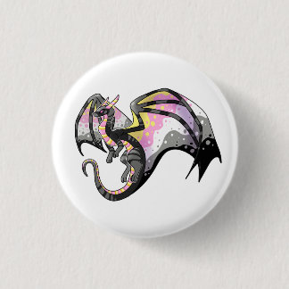 Queerplatonic Pride Dragon Ronde Button 3,2 Cm