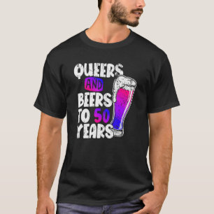 Queers en bieren tot 50 jaar Biseksuele Pride 50th T-shirt