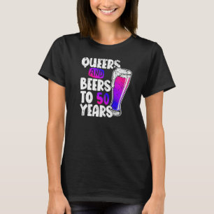 Queers en bieren tot 50 jaar Biseksuele Pride 50th T-shirt