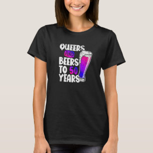 Queers en bieren tot 50 jaar Biseksuele Pride 50th T-shirt