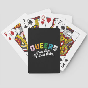 Queers zorgen voor elkaar LGBT Pride Gay Pokerkaarten