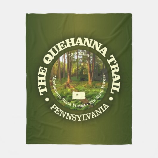 Quehanna Trail (rood) Fleece Deken (Voorkant)