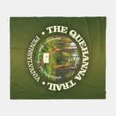 Quehanna Trail (rood) Fleece Deken (Voorkant (Horizontaal))
