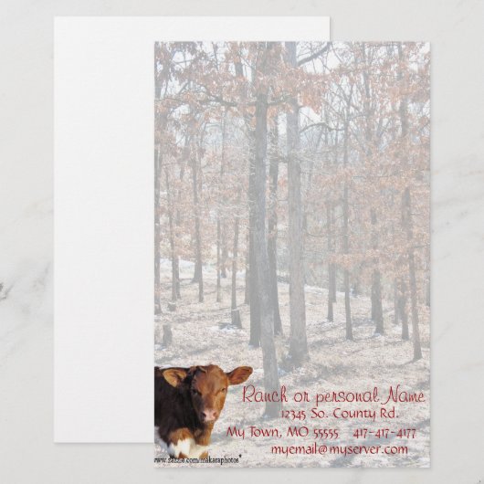 QuellaOaksStationery-pas Briefpapier (Voorkant / Achterkant)