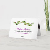 QuellaSnowyChristmas-pas aan Feestdagen Kaart (Achterkant)