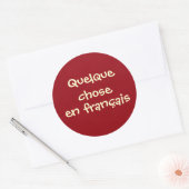Quelque koos en français ronde sticker (Envelop)