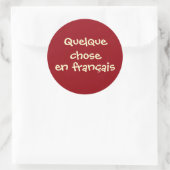 Quelque koos en français ronde sticker (Tas)