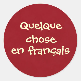 Quelque koos en français ronde sticker