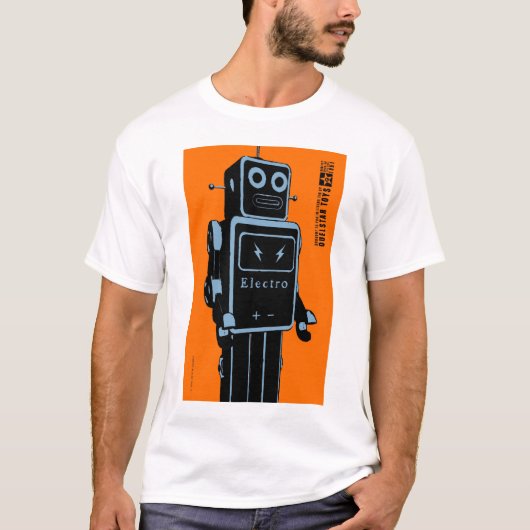 Quelstar Toys ElectroMan Tin Speelgoed Robot T-shirt (Voorkant)