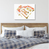 Queluz Nationaal Paleis. Lissabon Portugal Canvas Afdruk (Insitu (Slaapkamer))