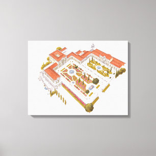 Queluz Nationaal Paleis. Lissabon Portugal Canvas Afdruk