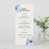 Quenceanera blauwe Menu (Staand voorkant)
