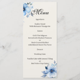 Quenceanera blauwe Menu