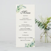 Quenceanera green floral Menu (Staand voorkant)