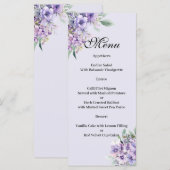 Quenceanera Lavender floral Menu (Voorkant / Achterkant)
