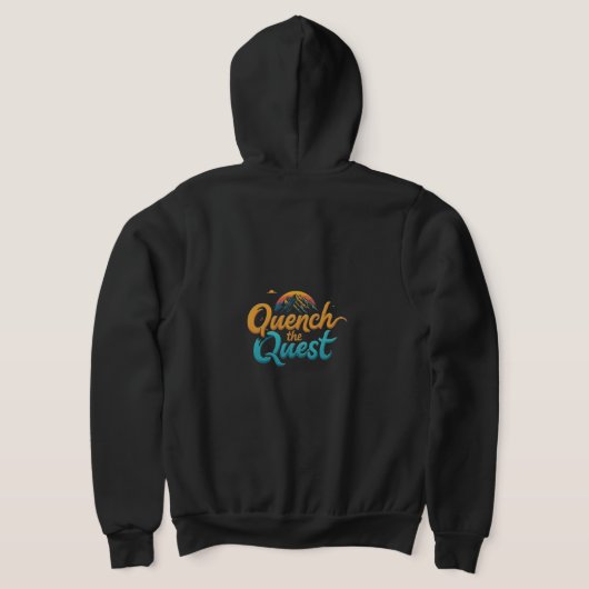 "Quench the Quest" T-shirt met volledige rits (Laag Achter)