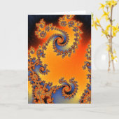 Quenched Double Spiral Greetings Card Kaart (Gele Bloem)