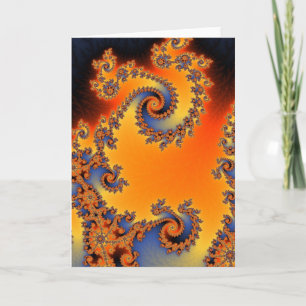 Quenched Double Spiral Greetings Card Kaart