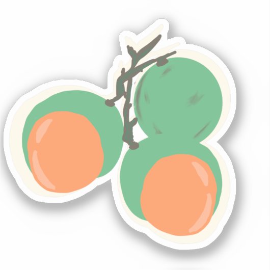 Quenepas Spaans gras Sticker (Voorkant)